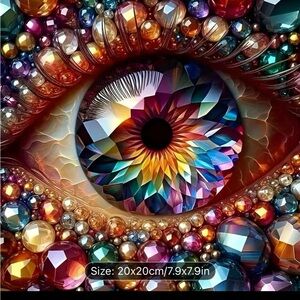 Colorful Gemstone Eye Art Print